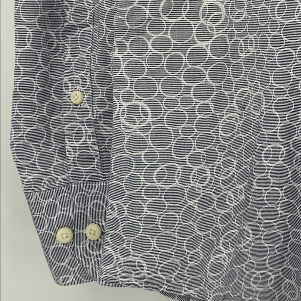 Tallia Gray Geometric Circles Modern Fit Sport Shirt Size Medium - Picture 5 of 16